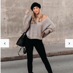 Grey knit sweater